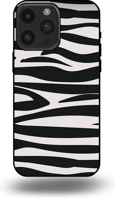 Smartphonica Telefoonhoesje geschikt voor iPhone 14 Pro Max met zebra opdruk - TPU backcover case met zebra print design - Zwart Wit geschikt voor iPhone 14 Pro Max