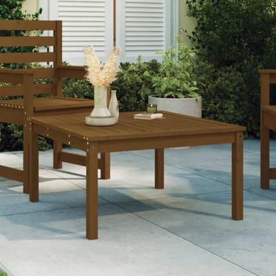 vidaXL - Tuintafel - 82,5x82,5x45 - cm - massief - grenenhout - honingbruin