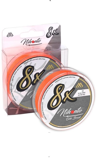 Gevlochten Leaderlijn 0.16 mm – 12.9 kg – 10 m – 8X – Mikado Nihonto