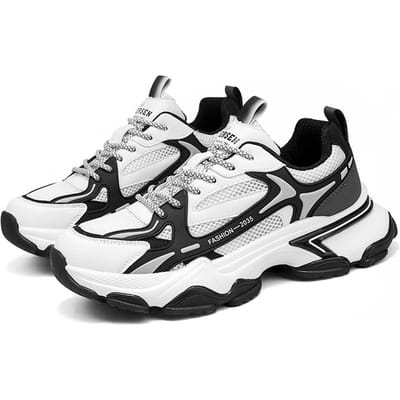 Herfst Nieuwe Heren Dikke Zool Casual Sportschoenen Buiten Hardlopen Vier Seizoenen Wandelschoenen Heren Lengte Verhogen Herenschoenen 39 white