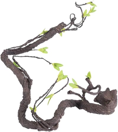 Kunstmatige Reptielen Klimplant - Decoratieve Klimmer - Terrarium Inrichting - Flexibel Metaal Binnenin - 100-120 cm - Groen