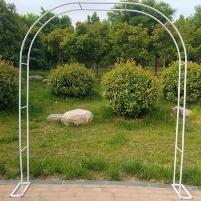 Metalen Tuinboog - Klimboog Plantensteun - Tuindecoratie Bruiloft - Verdikte Stalen Buis - 230x220cm - Zwart