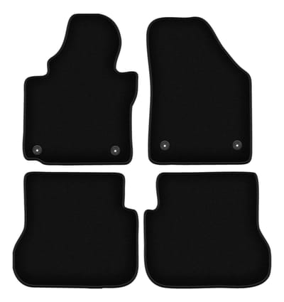 BASIC zwarte veloursmatten voor: Volkswagen Caddy 2K 2FL minivan (2013-)