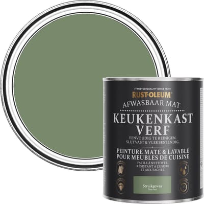 Rust-Oleum Groen Afwasbaar Mat Keukenkastverf - Struikgewas 750ml