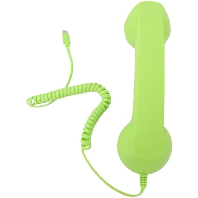 Retro Telefoonhoorn Type C Bedrade Mobiele Telefoon Ontvanger met Volumeregeling Luidspreker Microfoon voor Mobiele Videoconferenties groen