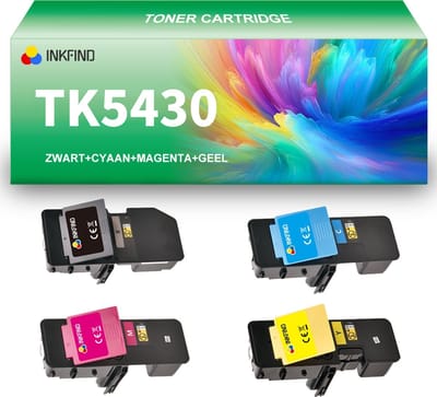 INKFIND TK-5430 tonercartridge multipack van 4 stuks (Zwart+Cyaan+Magenta+Geel) compatibel met Kyocera TK-5430K TK-5430C TK-5430M TK-5430Y toner cartridge - 4-pack BK/C/M/Y