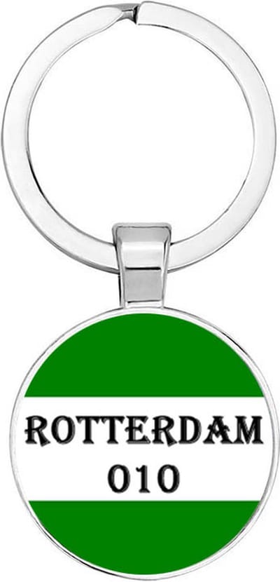 Akyol - Rotterdam 010 Sleutelhanger - rotterdam - Rotterdammers - souvenir - steden - Zuid Holland - verjaardagscadeau - kado - gift - geschenk - 2,5 x 2,5 CM