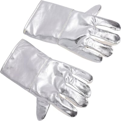 Keuken Ovenwanten Koeienhuid Aluminiumfolie Hittebestendig BBQ Handschoenen voor Grillen Koken Bakken Kamperen