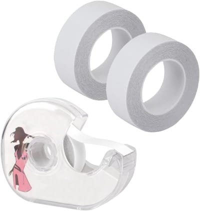 2 Rolls Fashion Tape - Body Double-Sided Adhesive Tape - Transparant Kleding Tape voor Bra Straps - Dress - Vrouwen Kleding Accessoires met 1 Dispenser - 5M