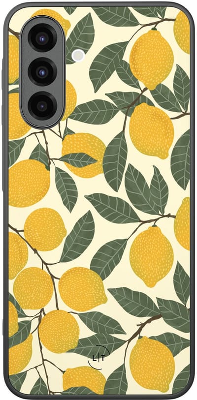 Leuke Telefoonhoesjes - Hoesje geschikt voor Samsung Galaxy A26 - Citroenen - Backcover zwart - Natuur - Geel