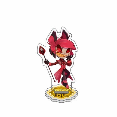 Figuur Anime Hazbin Hotel Charlie Morningstar Vaggie Alastor Acryl figuurstandaard Bureauornament Festival sleutelhanger -A3312