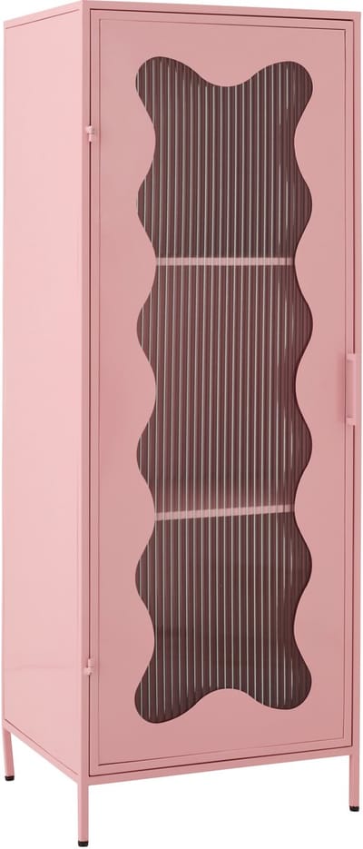 J-Line kast Golf - ijzer/glas - lichtroze