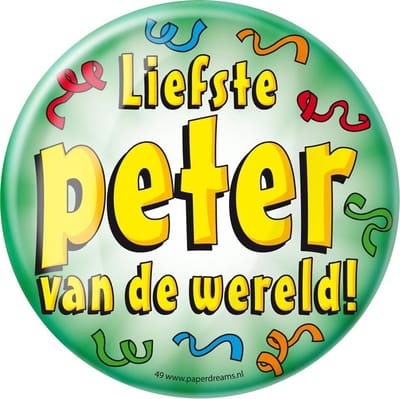Paperdreams - Button XL - Liefste Peter