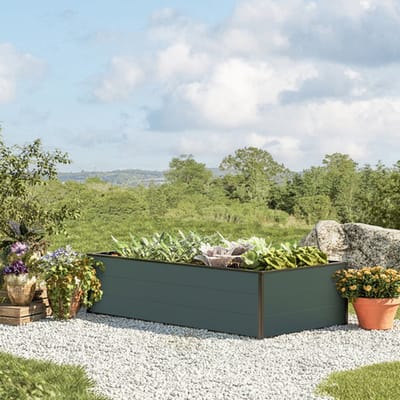 150 x 77 x 39 cm Moestuinbak Halfsize, Antraciet