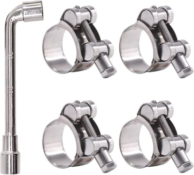 4 Stuks 29-31mm T-Bolt Slangklemmen van RVS - Verstelbare Klemmen voor Slangen van 1,1"-1,2" Diameter, Duurzaam en Sterk