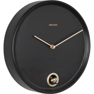 Karlsson - Wall Clock Esencia Cuckoo - Zwart - Ø30cm
