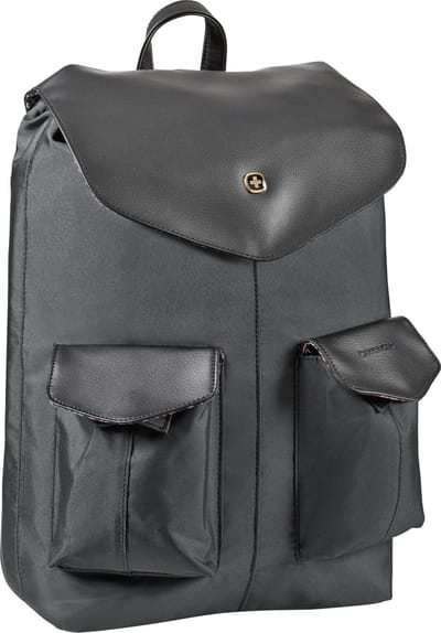WENGER Rugzak met laptopvak MarieJo 14" Laptop Convertible Sling / Backpack 14L Black / Floral Zwart