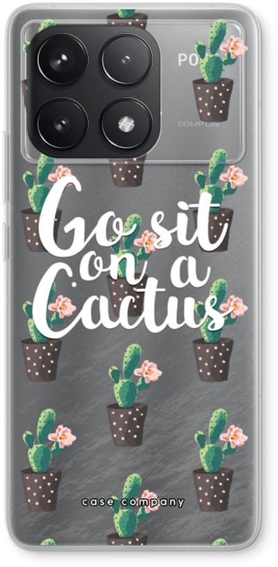 Case Company® - Hoesje geschikt voor Xiaomi Poco F6 Pro hoesje - Cactus quote - Soft Cover Telefoonhoesje - Bescherming aan alle Kanten en Schermrand