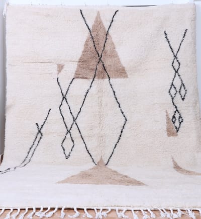 Vloerkleed Beni Ouarain - Marokkaans Vloerkleed - 300 x 200 cm - Handgemaakt, Kleurrijk & Uniek - Gemaakt van 100% wol - Hoogpolig Tapijt