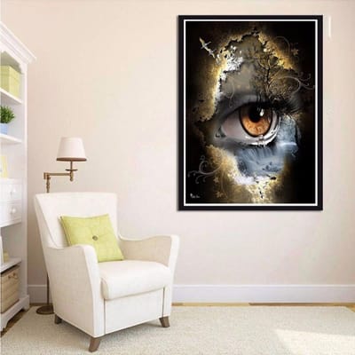 Diamond schilderij Cross Stitch Kit Diamond borduurwerk mozaïek mysterieuze oog Kit patroon afbeelding 20X30CM gray