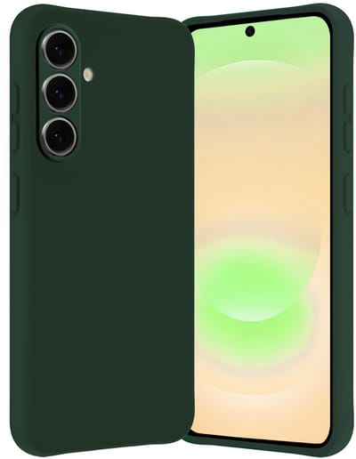 Hoes - Geschikt voor Samsung Galaxy A37 - Sterk & Shockproof - Hoesje Cover - Siliconen Case - Donkergroen