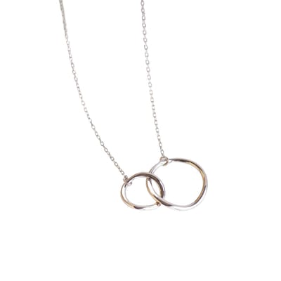 Pera Jewelry® - 925 sterling zilveren Twee Ringen ketting - Moederschap Wenskaart - Cadeau Voor Mama - Collier - Moederschap Cadeau - Zwangerschap Cadeau