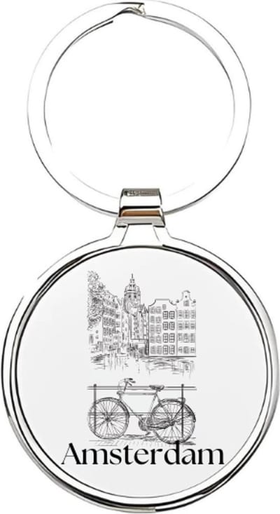 Akyol - amsterdam Sleutelhanger - Amsterdam - amsterdammers - amsterdam sleutelhanger - amsterdam - de amsterdammers - 020 - damsko - nederland - bijlmer - 4 x 7,5 CM