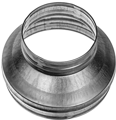 150 tot 100 mm rond verzinkt stalen kanaalverloopstuk van 150 tot 100 mm - kanaalfitting - pijpverhoger reductiemiddel - metalen buisreducerende koppeling voor afvoer, afval en ventilatie (15,2 tot