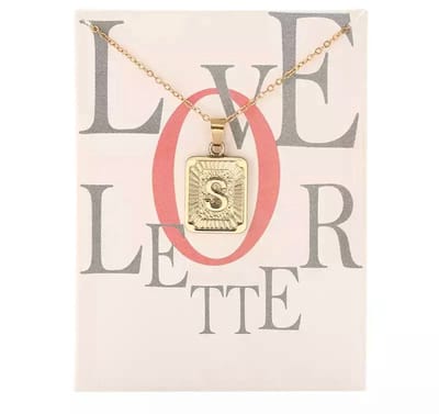 Akyol - liefdesketting letter s -Goudkleurig ketting - valentijns cadeau - letter s ketting - letter ketting - vrienden - ketting - Geschenk - Cadeau – verjaardag - Liefde – Vriendschap – 25 cm