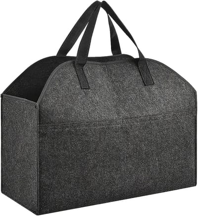 Brandhoutmand - Houthouder Opbergmand - Haard en Camping - Robuuste Handgrepen - 56x25x43 cm