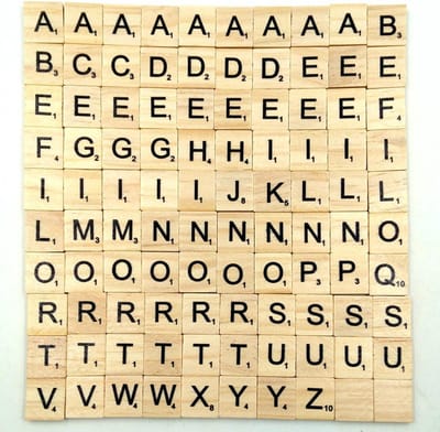 Houten blokjes met letters| Bordspel | Stukken |