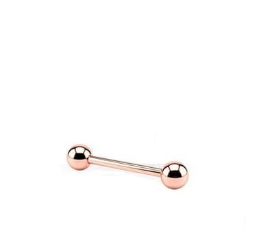 Lev Sieraden - Rose kleurig chirurgisch stalen Micro barbell piercing - 0.8x6mm dik met 3 mm balletjes - Wenkbrauw piercing