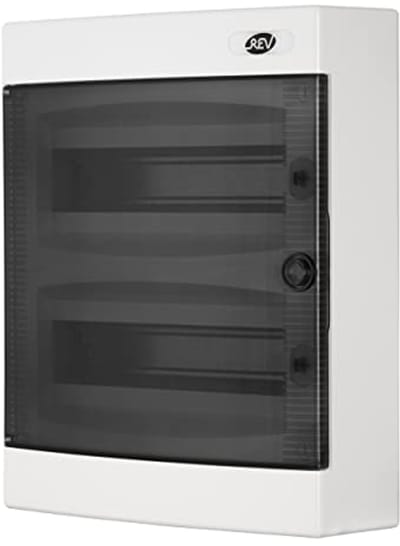 Elektrische distributiekast - Aansluitkast 2-rij 24TE 400V, 112x287x361mm, wit