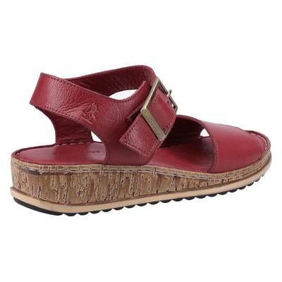 Hush Puppies Dames/dames Ellie leren sandalen (Bordeaux)