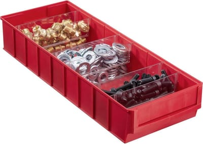 Allit 456571 Zichtbak Geschikt voor levensmiddelen (l x b x h) 500 x 185 x 81 mm Rood 1 stuk(s)