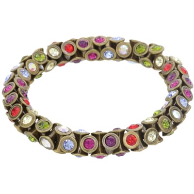 Behave - armband goudkleur steentjes - vrolijke look - nikkelvrij