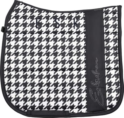 Eskadron Zadeldek Essence Big Square Glossy Zwart-wit - veelzijdigheid Paard