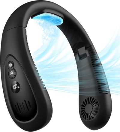 Draagbare Nekventilator met Koelplaat en USB Oplaadbare Batterij