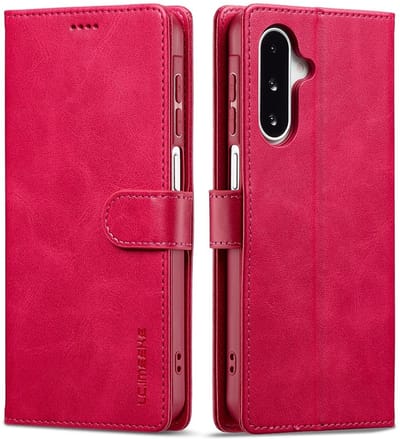 LC.IMEEKE Hoesje - Geschikt voor Samsung Galaxy A17 Hoesje - LC.IMEEKE Luxe Book Case - Roze