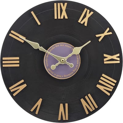 Waterdichte Buitenklok - Wandklok - Buiten Decoratie - Weerbestendig Hars - 30cm Diameter - Zwart