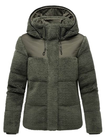 Marikoo dames teddy puffer jas met capuchon – model Kaguraa