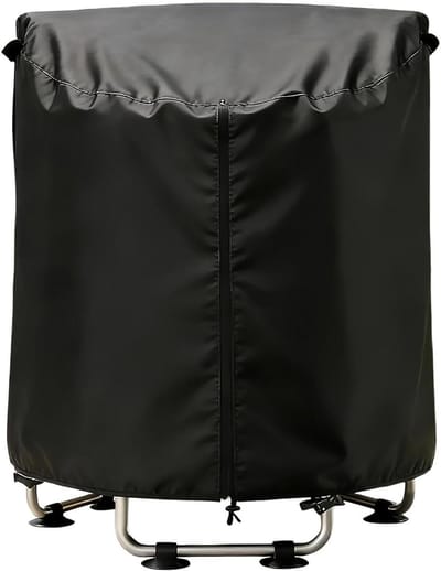 Trampoline Beschermhoes - Zonnekap Winddicht - Buiten Gebruik - UPF 50+ Waterdicht - 57 Inch - Zwart