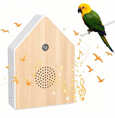 Vogelgeluiden Box - Natuurgeluiden Decoratie met Bewegingssensor - Houten Geluidsbox voor Ontspanning en Rustgevende Sfeer - Voor Slaapkamer Woonkamer Badkamer en Kantoor