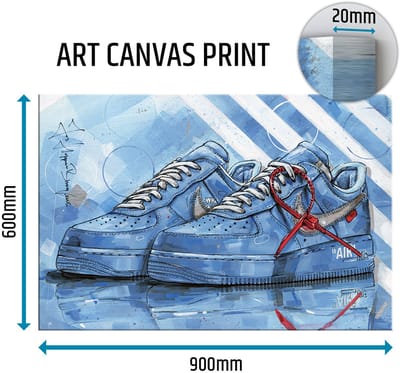 Sneaker canvas University blue 90x60 cm