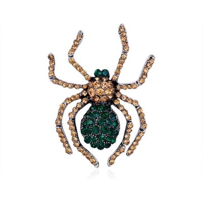 Strass Spin Speldjes Voor Vrouwen Insect Speld Vintage Jas Trui Sieraden gray