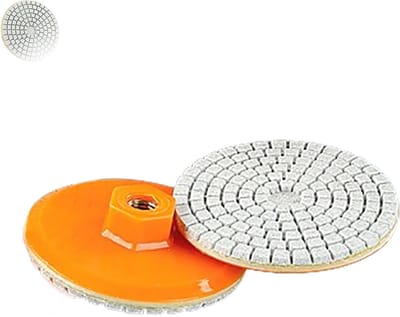 Diamant Polijstpads - Steenslijpschijf Polijstset - Vloeren Polijsten - Verbeterde Schroefbevestiging - 3 inch - Grijs