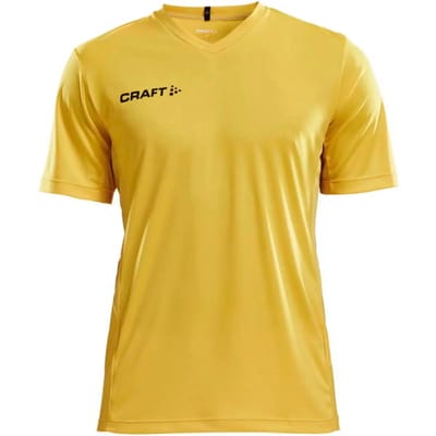 Craft Squad Jersey Solid SS Shirt Heren Sportshirt - Maat XL  - Mannen - geel/zwart