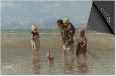 Inductie beschermer 60x60 - afdekplaat inductie mat - Dietrix Kookplaat beschermer - Exclusief - Oude Meesters - Jozef Israëls Kinderen der zee