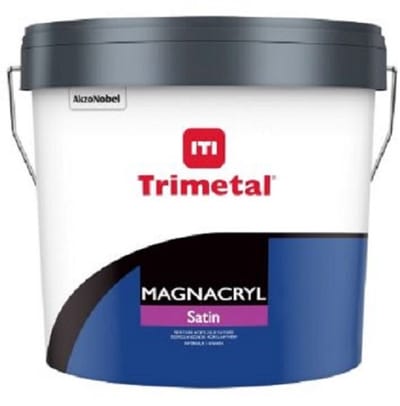 Trimetal Magnacryl Satin - Watergedragen zijdeglans muurverf voor binnen - Kleur RAL 9010 Pure White ( gebrokenwit) - 5 L