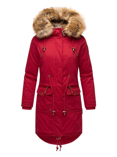 Navahoo Dames Winterjas Rosinchen – Klassieke Parka met Afneembare Kunstbontkraag